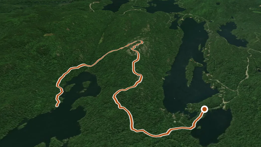 3-D terrain view of Sentier du Cap 360