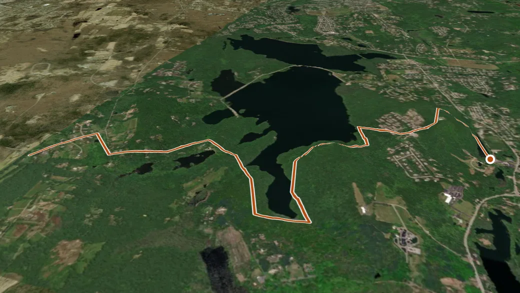 3-D terrain view of Warner Trail
