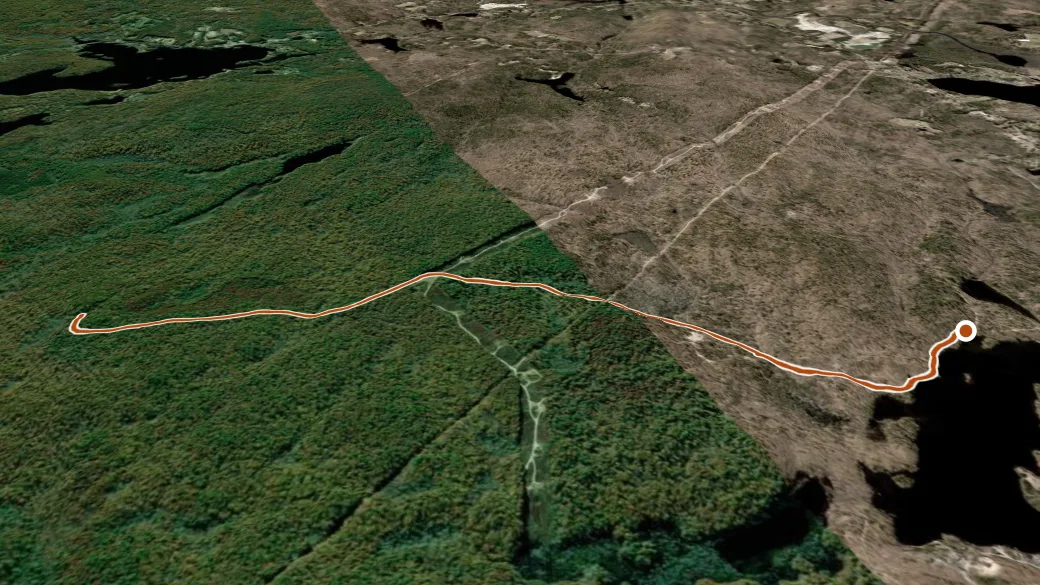 3-D terrain view of Munyon Trail
