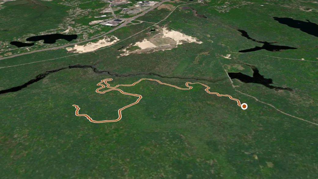 3-D terrain view of Sizzler