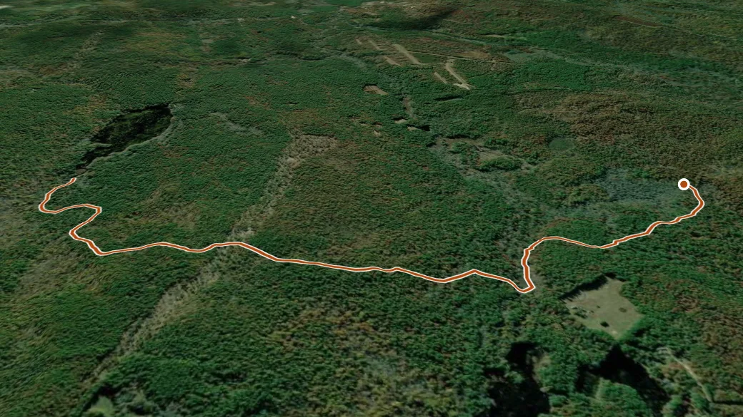3-D terrain view of Breakheart trail