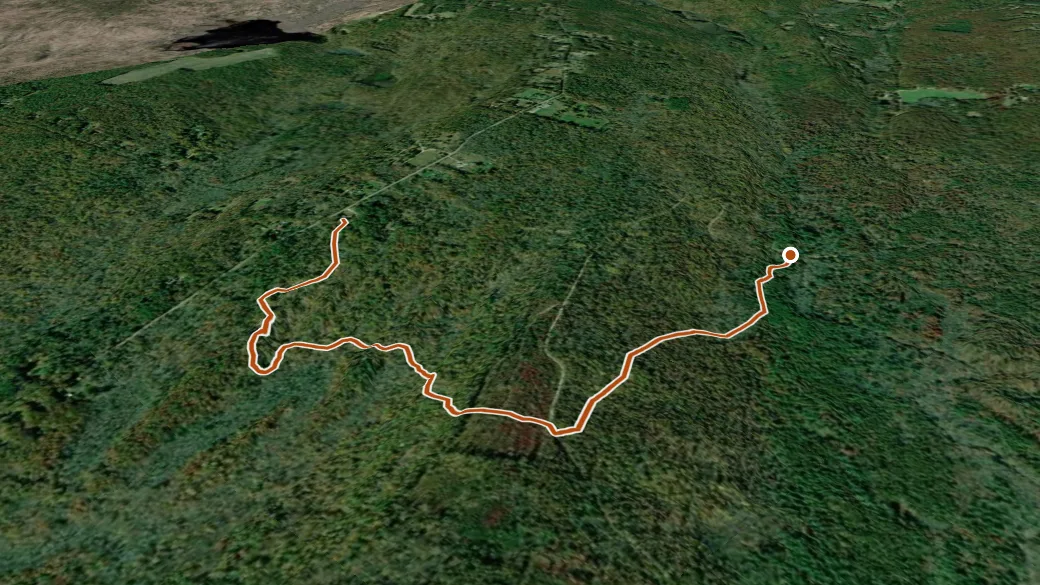 3-D terrain view of Escoheag Trail