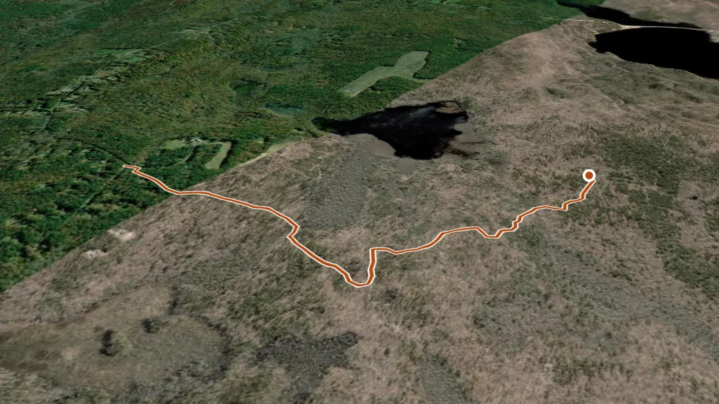 3-D terrain view of Tippecansett trail