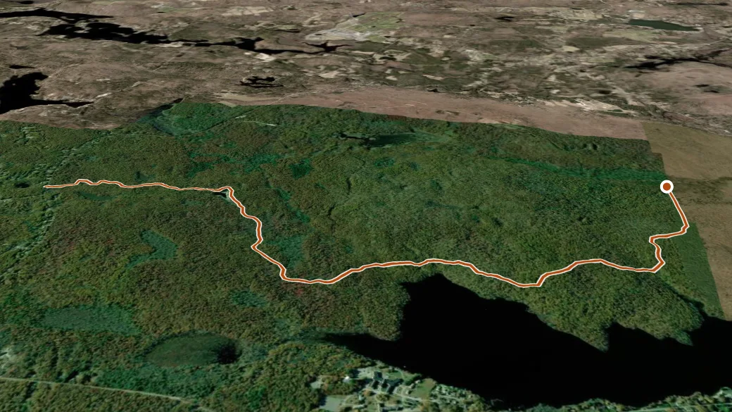 3-D terrain view of North South Trail/Mid State Trail