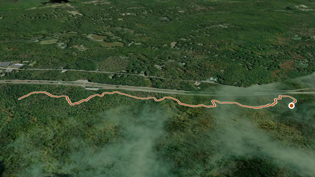 3-D terrain view of 95 Trail