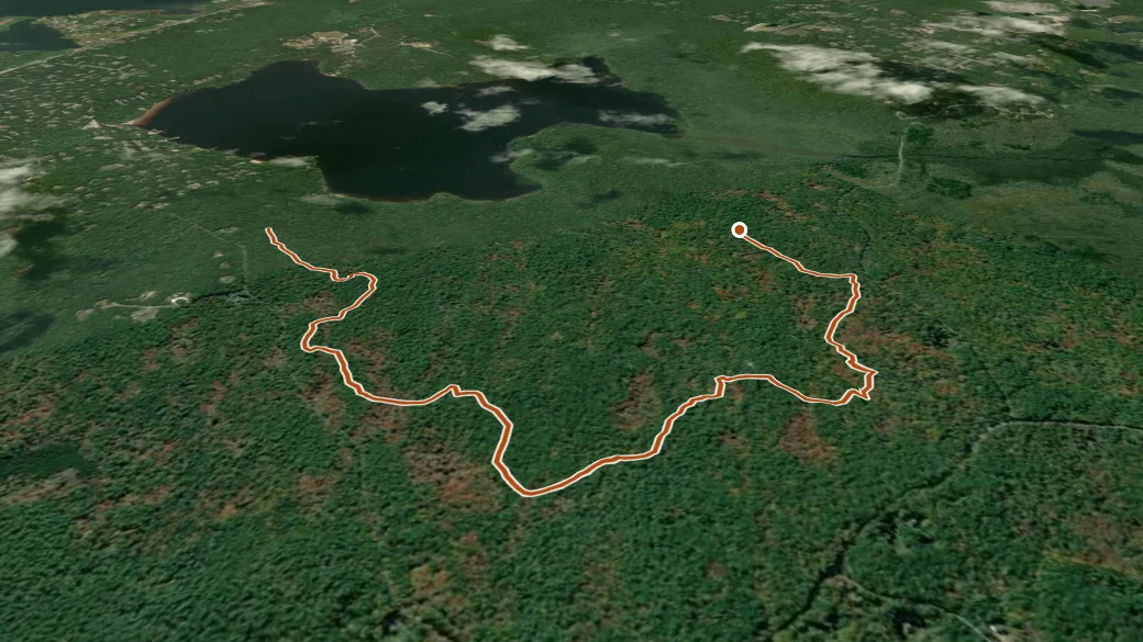 3-D terrain view of Sammy C Trail
