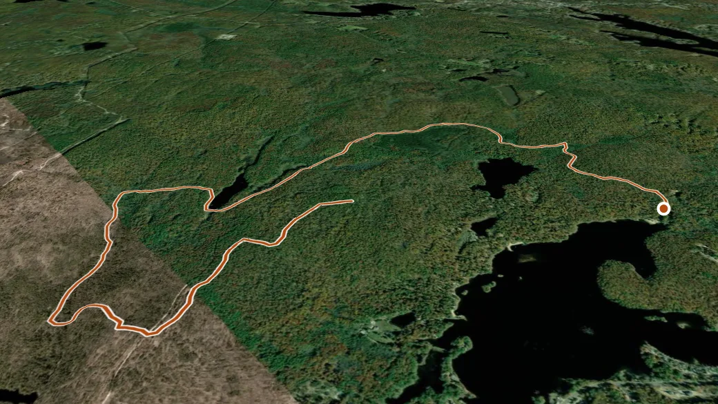 3-D terrain view of George Washington Orange Trail