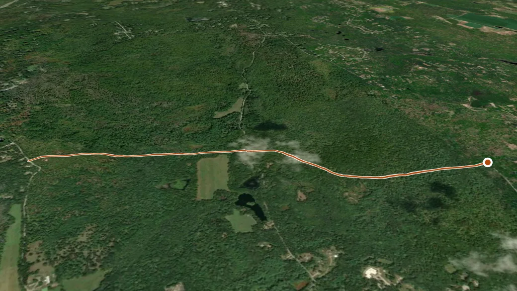 3-D terrain view of Punchbowl Trail