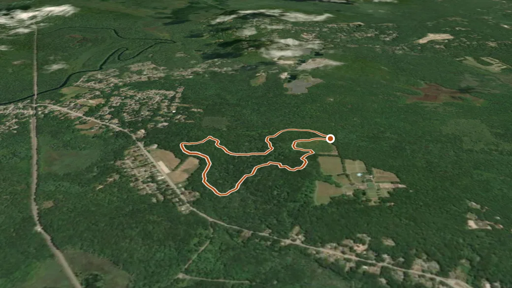 3-D terrain view of WHS XC Loop