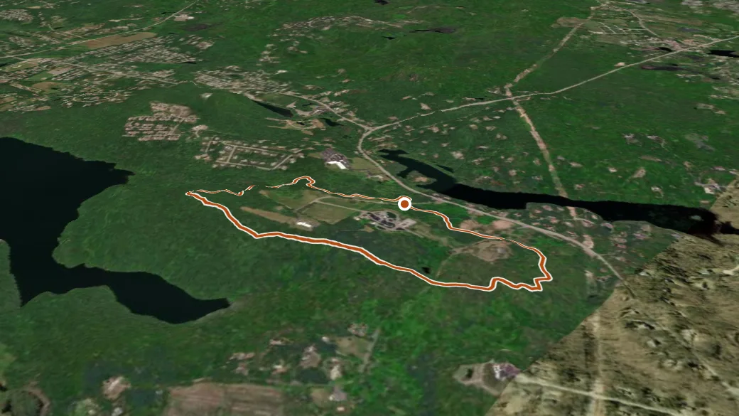 3-D terrain view of Mercy Loop