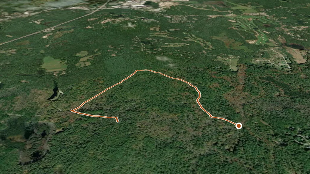 3-D terrain view of Essex Trail