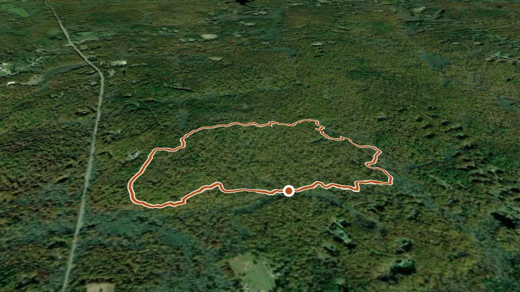 3-D terrain view of Paul Cook Mem. Trail (Blue)