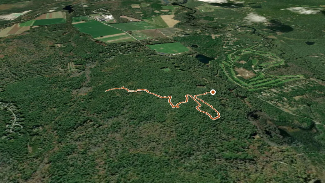 3-D terrain view of Fisher Cat Trail