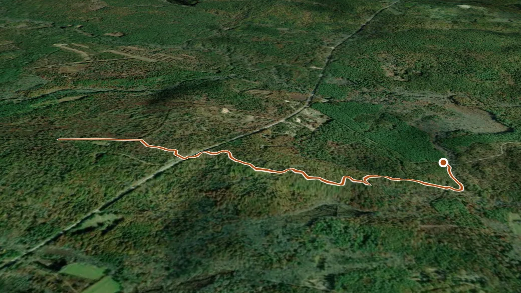 3-D terrain view of Mt. Tom trail