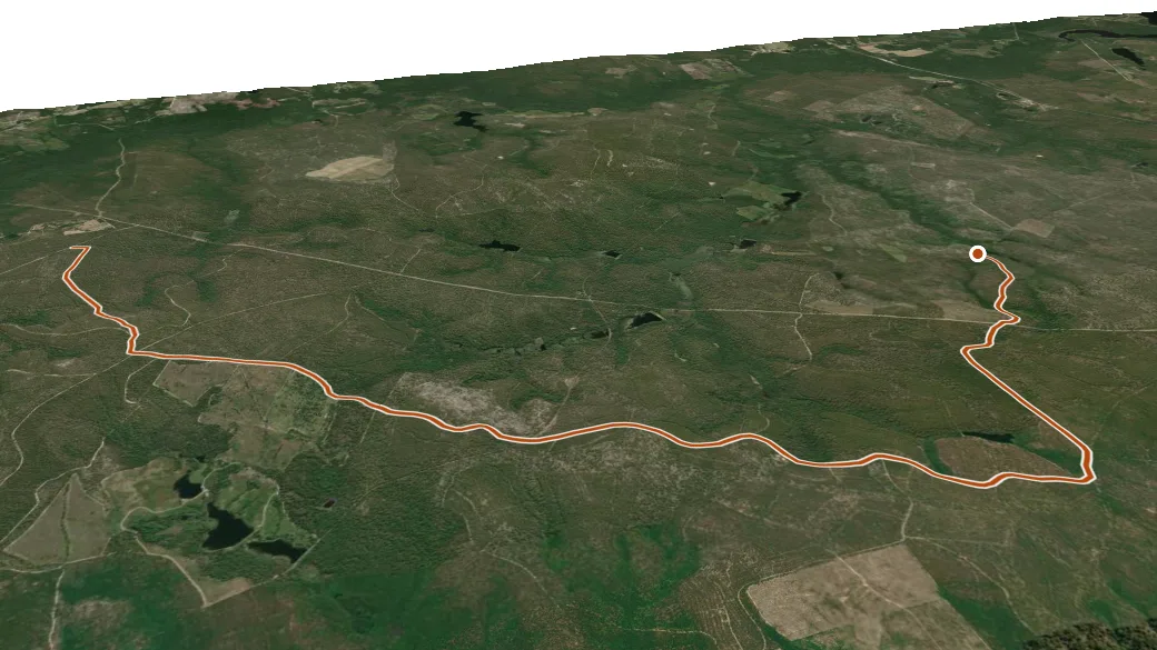 3-D terrain view of NWR Route 8