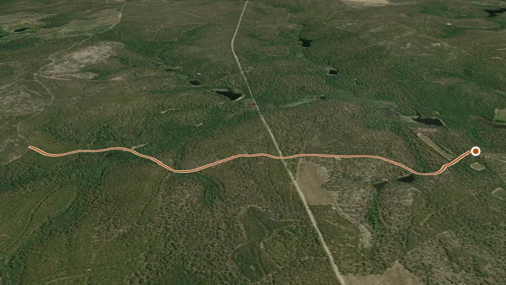 3-D terrain view of NWR Route 5