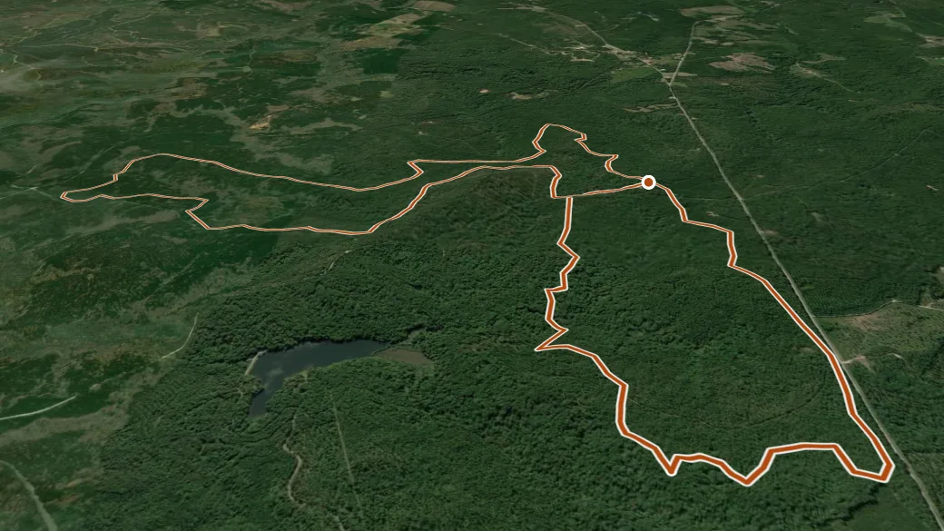 3-D terrain view of Parson'S Mountain Ohv Trail