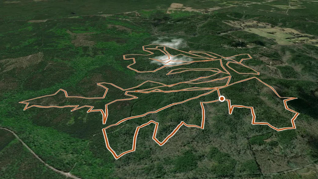 3-D terrain view of Enoree Ohv Trail