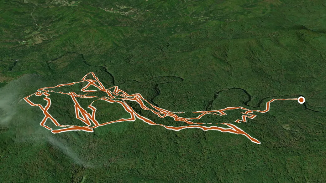 3-D terrain view of Rocky Gap Horse Trail
