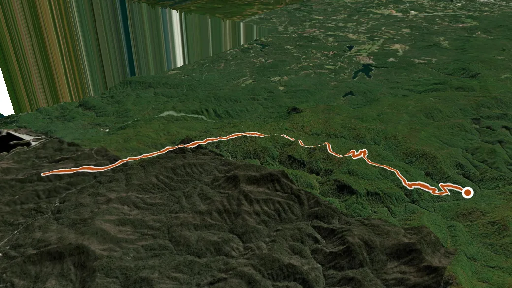 3-D terrain view of Foothills
