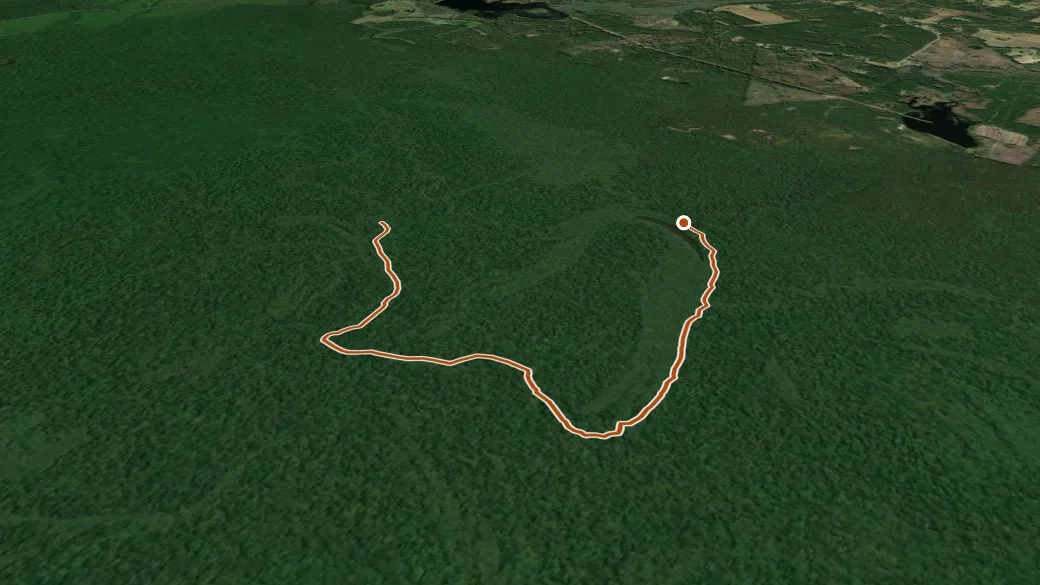 3-D terrain view of Weston Lake Loop