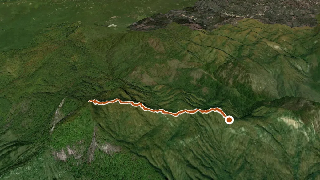 3-D terrain view of Ridge Trail