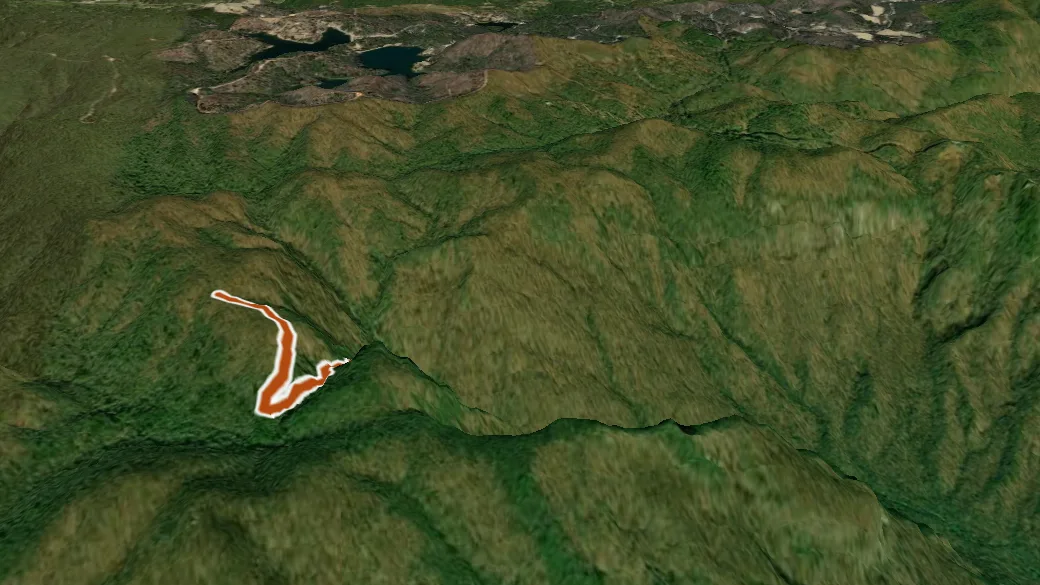 3-D terrain view of Naturaland Trust Trail