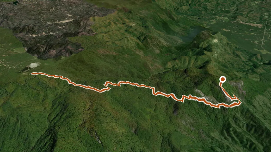 3-D terrain view of Foothills Trail