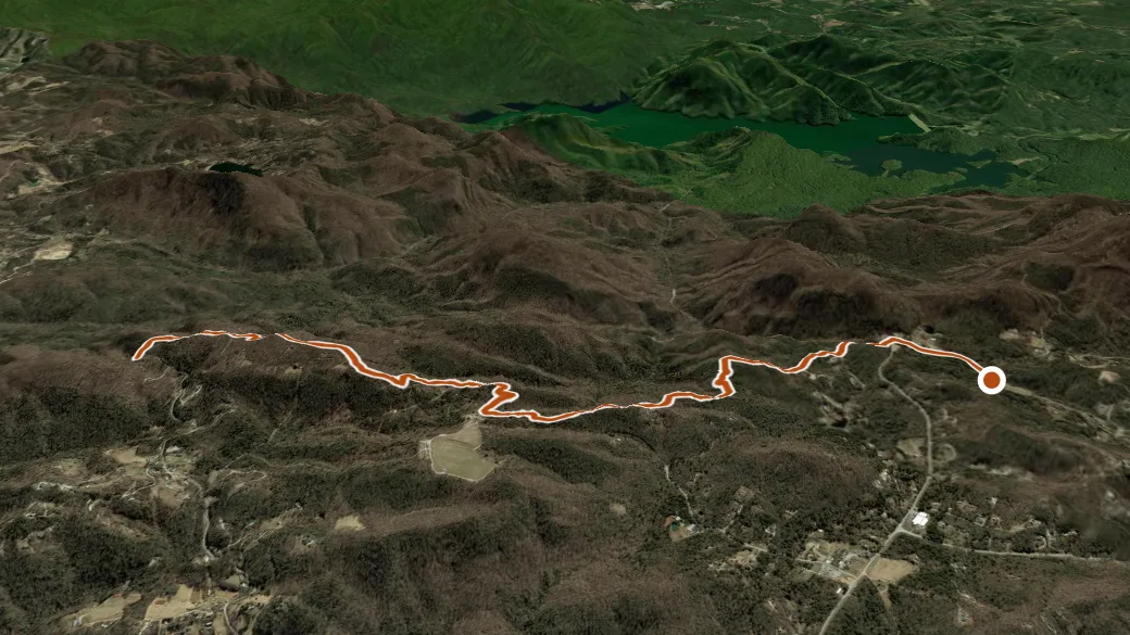 3-D terrain view of Saluda Mountains Passage of the Palmetto Trail