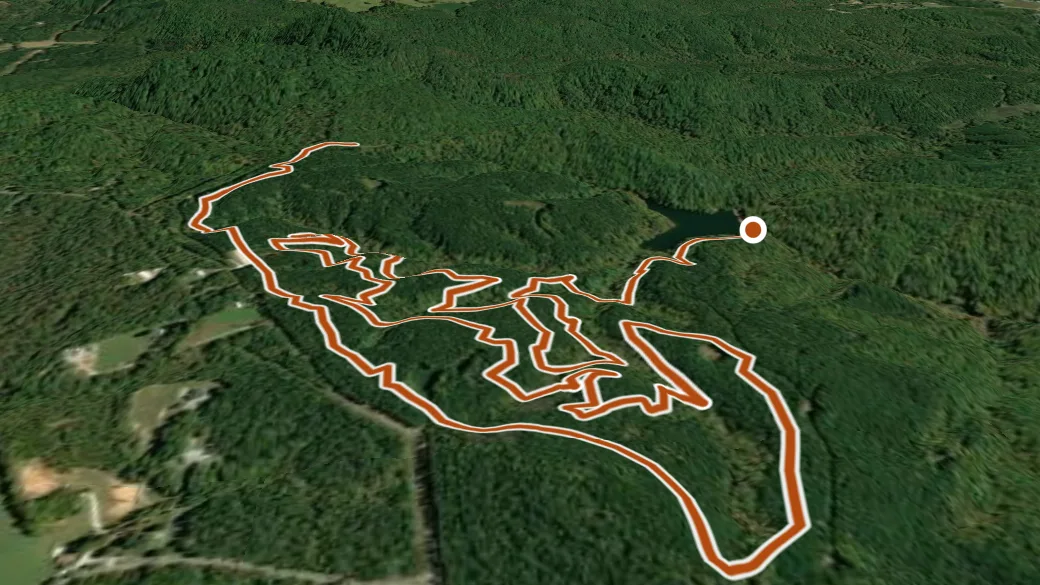 3-D terrain view of Boundary Trail
