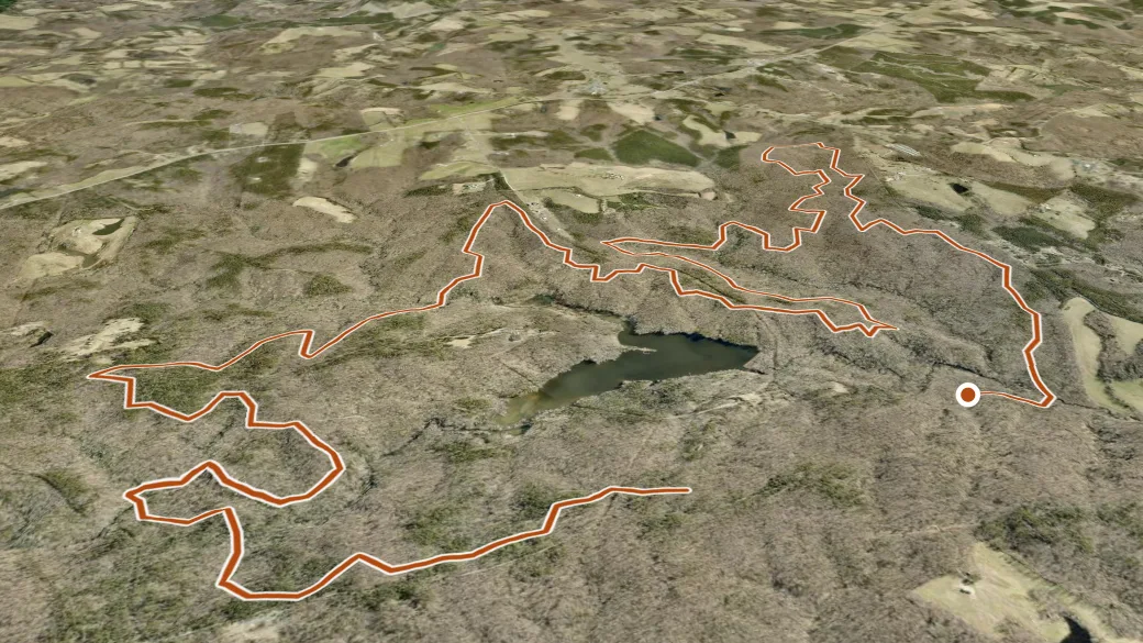 3-D terrain view of CCC Trail