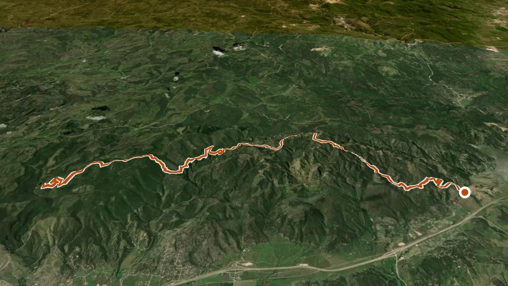 3-D terrain view of Centennial On Northern Hills