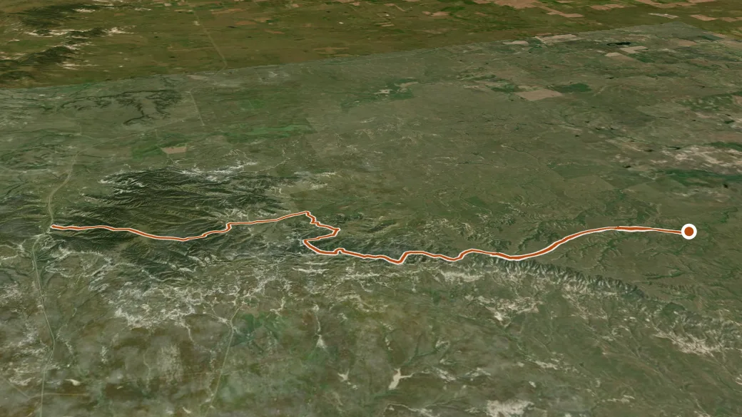 3-D terrain view of Summit Divide