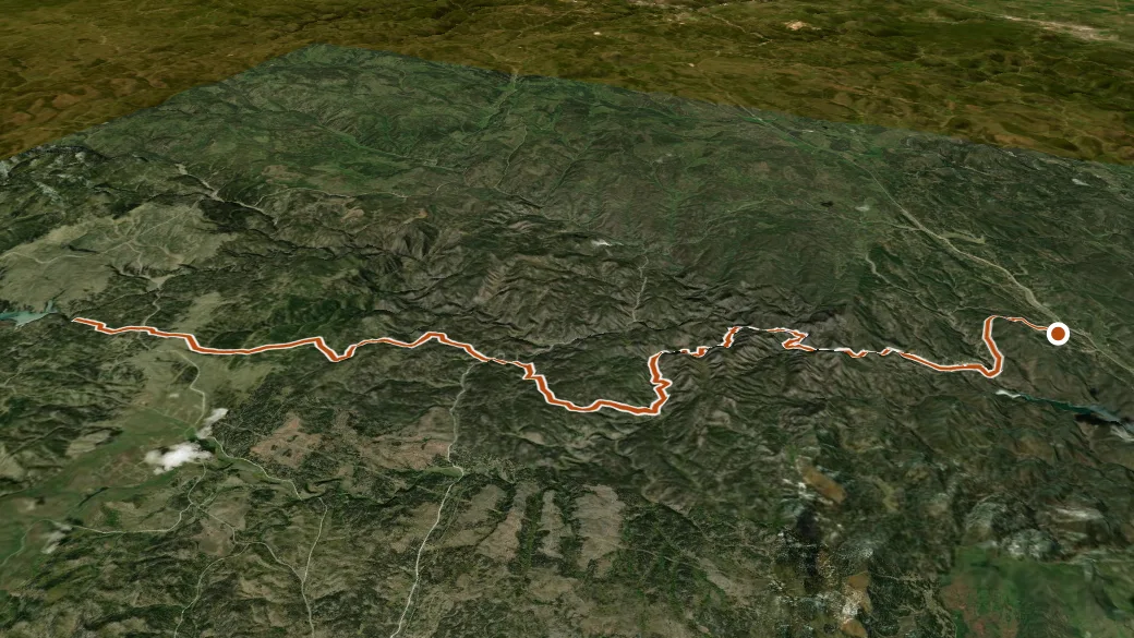 3-D terrain view of Deerfield