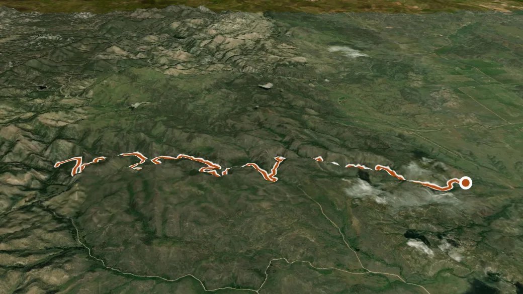3-D terrain view of French Creek and Mt. Coolidge Trail