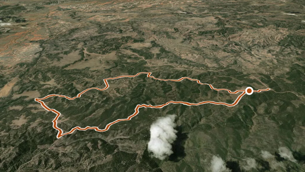 3-D terrain view of Hawkwright Loop
