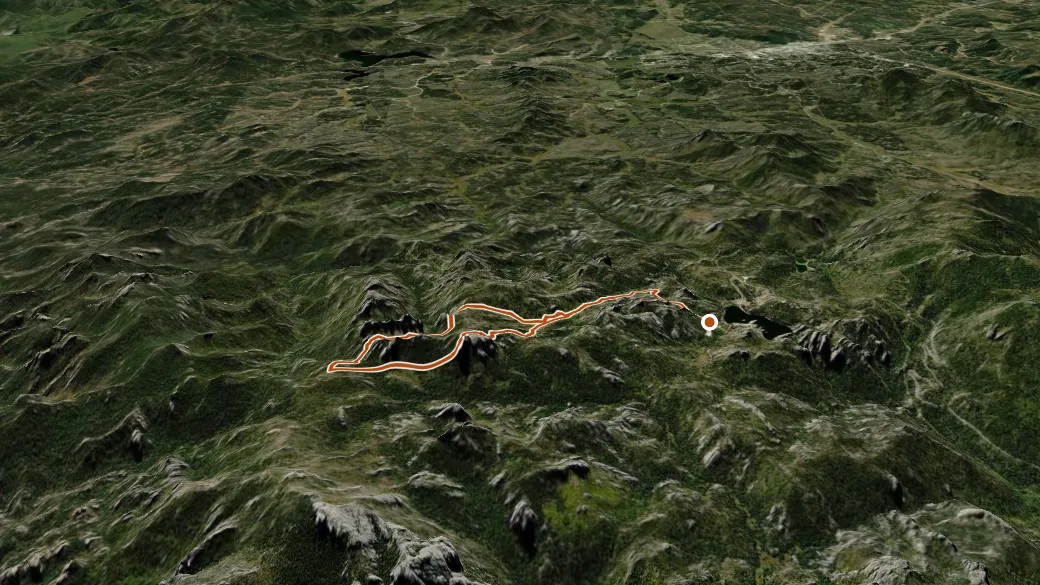 3-D terrain view of Little Devil's Tower