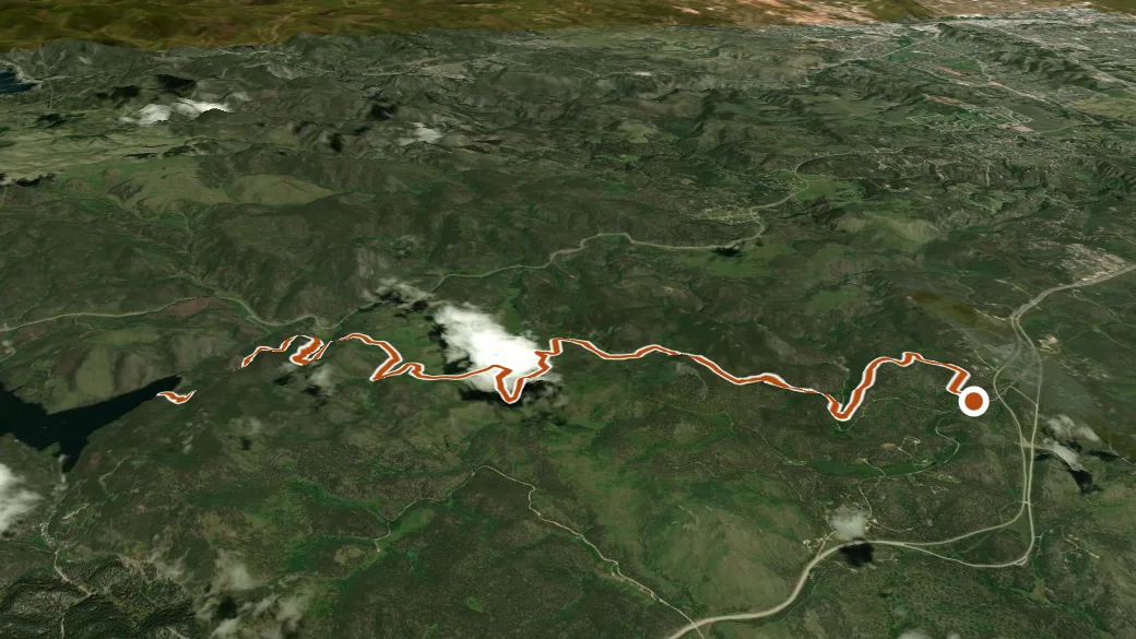 3-D terrain view of Flume
