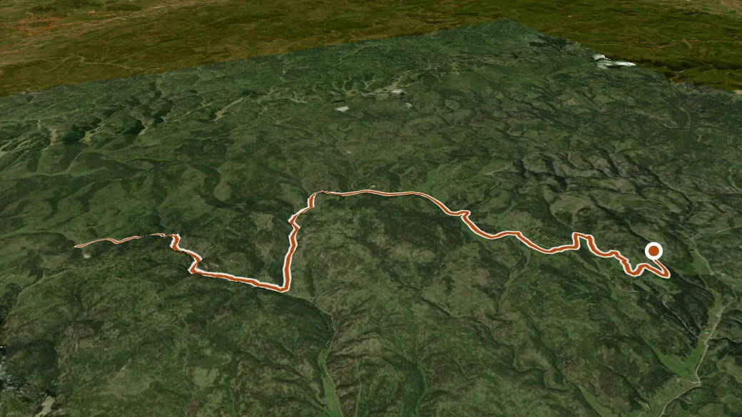 3-D terrain view of Snow-2K
