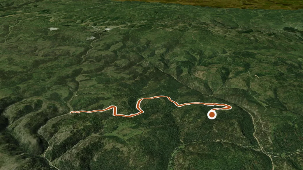 3-D terrain view of Stageyard 150