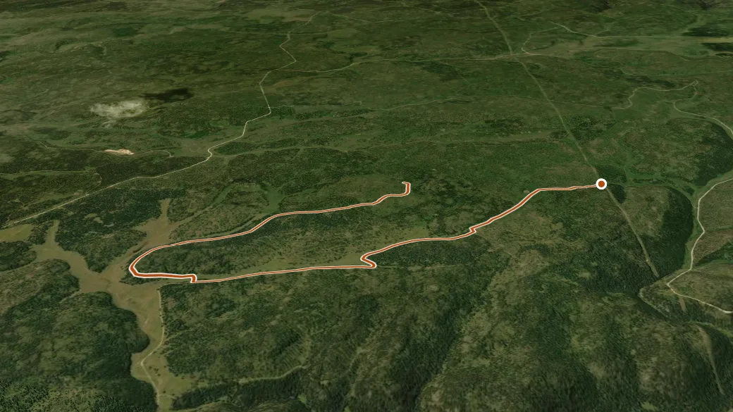 3-D terrain view of Ditch Creek 58