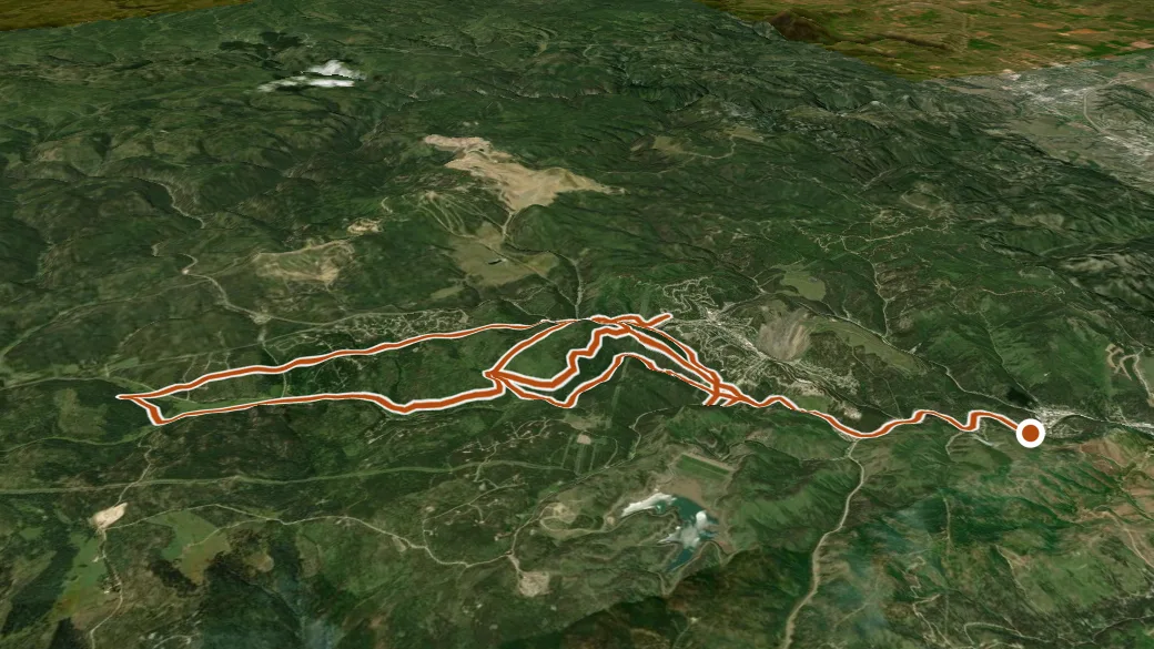 3-D terrain view of George S. Mickelson Trail