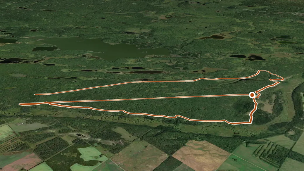 3-D terrain view of Valleyview Difficult Loop