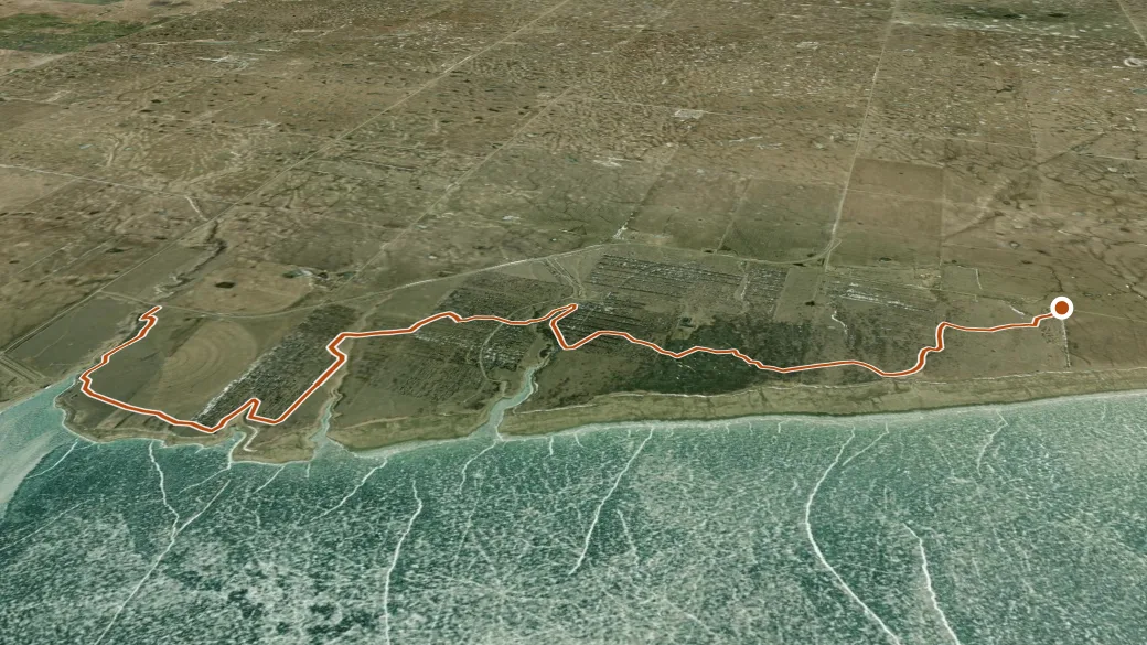 3-D terrain view of Trans Canada Trail