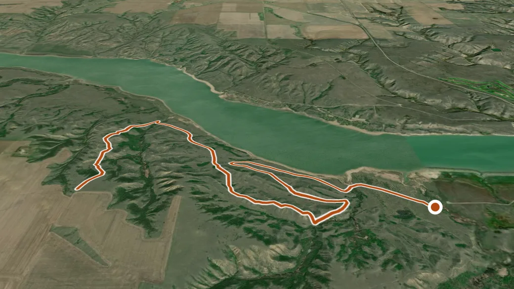 3-D terrain view of Leg 1