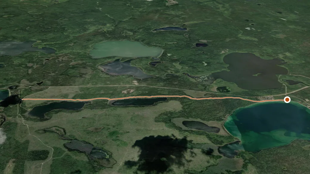 3-D terrain view of Boreal Trail