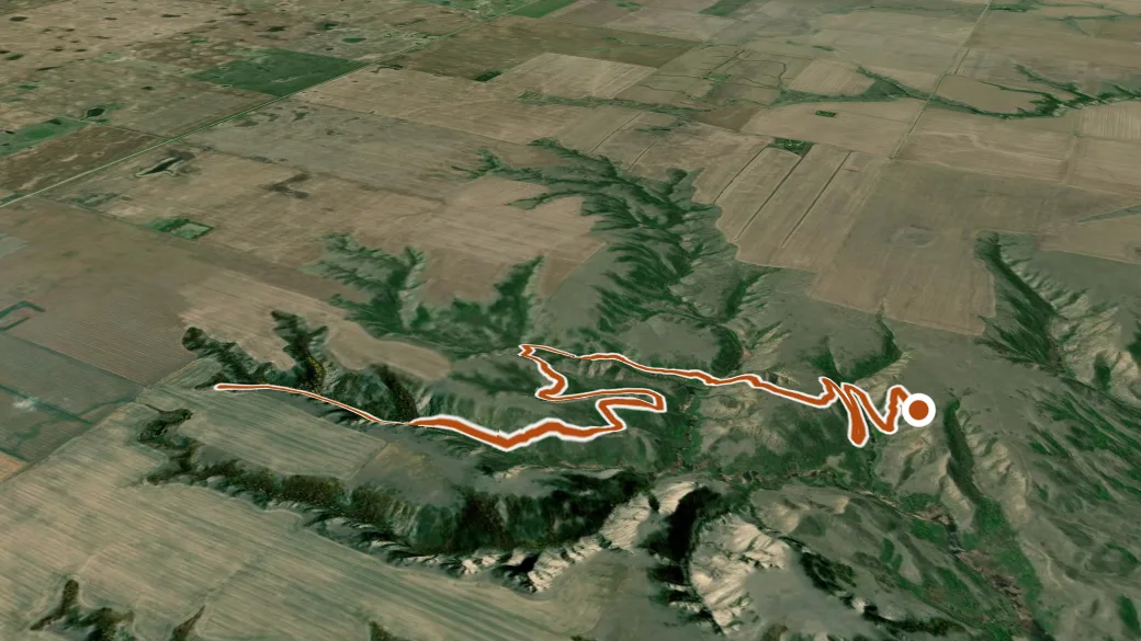 3-D terrain view of Leg 3