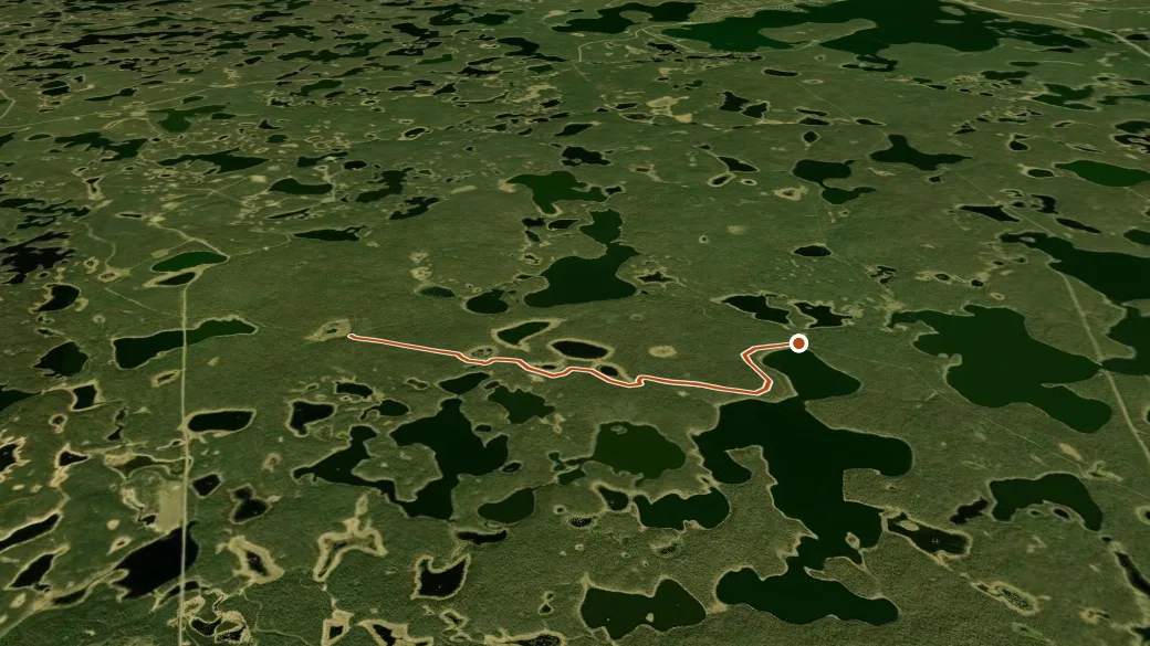 3-D terrain view of Nixon Lake Trail S