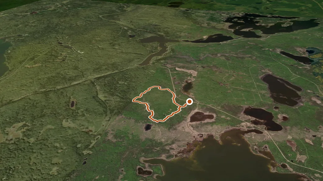 3-D terrain view of Valley View Trail
