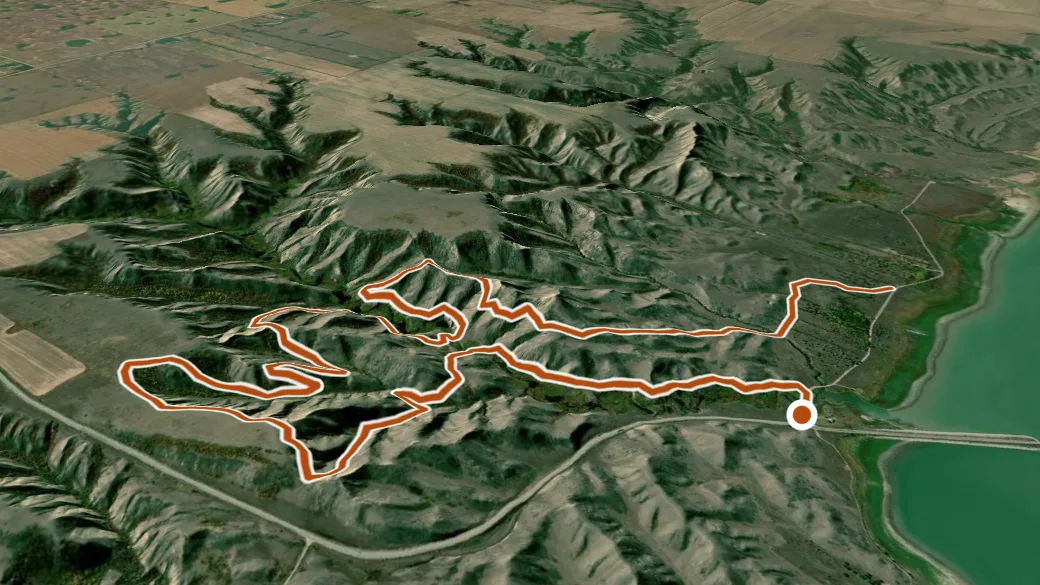 3-D terrain view of Leg 5